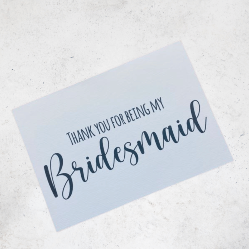 "Thank You For Being My Bridesmaid" Card | Wedding Day | Wedding Day Cards