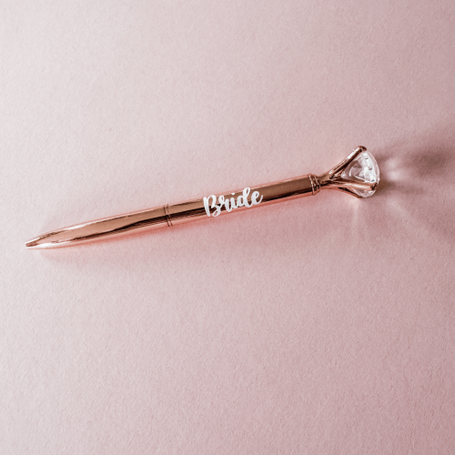 Rose Gold Bride Pen For Wedding Planning