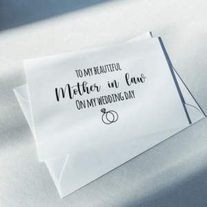 "To My Mother In Law On My Wedding Day" Card | Mother of the Bride Gift Box