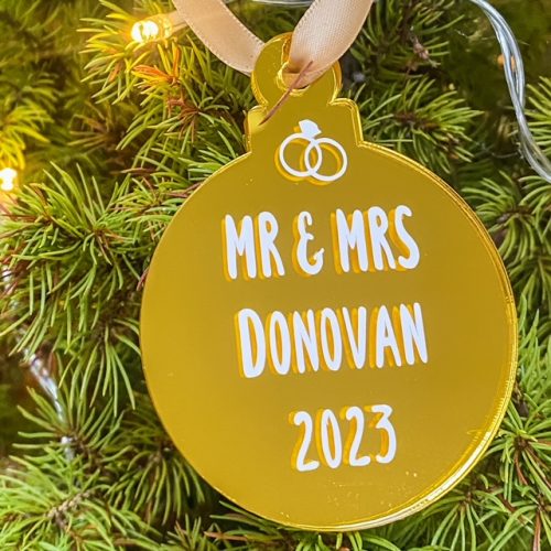 Newly Married Christmas Ornament