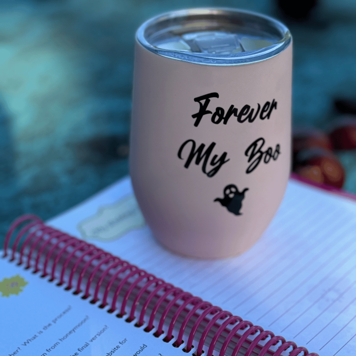 "Forever My Boo" Halloween Bride Glass - Bride Travel Mug