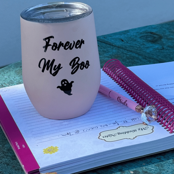 "Forever My Boo" Halloween Bride Glass - Bridal Glass | Bride Present