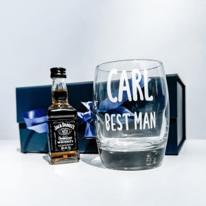Best Man Proposal Box | Best man keepsake tumbler and whiskey gift set