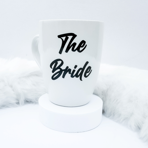 Elegant bride mug for bridal getting ready photos