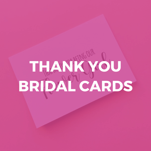 Thank You Bridal Party Cards