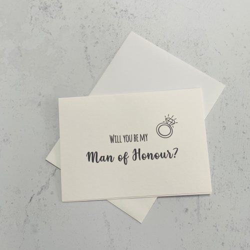 Will You Be My Man Of Honour Card