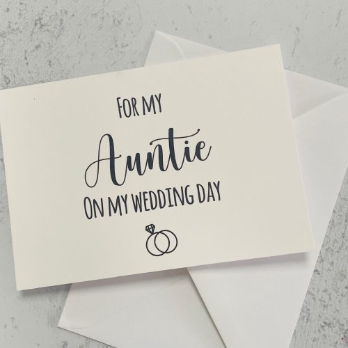 "For My Auntie on My Wedding Day" Card