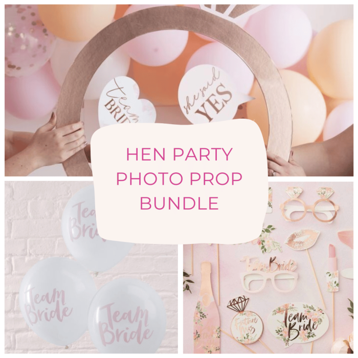 Hen Party Photo Prop Bundle | Hen Party Sign