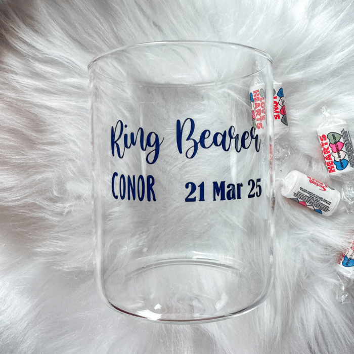 Ring Bearer | Custom Ring Security Personalised Ring Bearer Sweets Jar Gift Ring Bearer Proposal Gift Ring Security