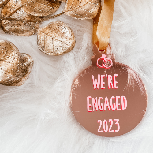First Christmas Engaged Bauble