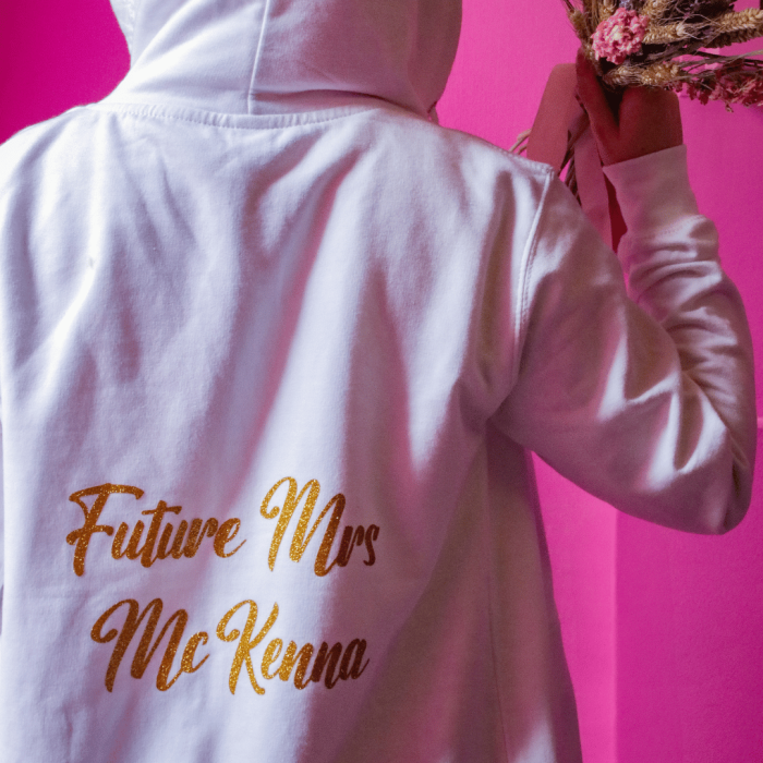 Personalised Future Mrs Hoodie | Wedding Hoodie | Engagement Gifts