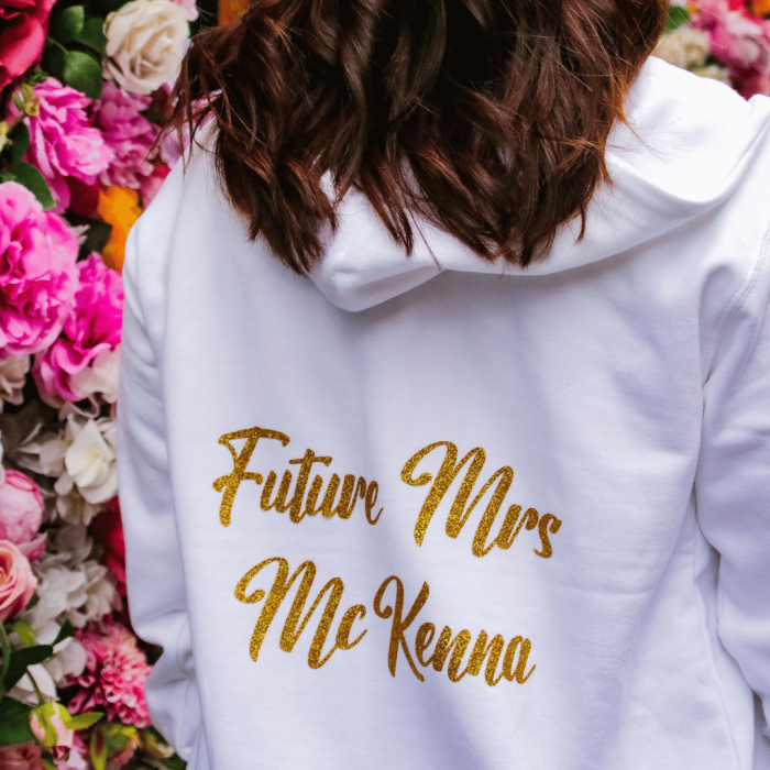 Personalised Future Mrs Hoodie - Engagement Gifts For Bride To Be
