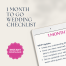 1 Month To Go Wedding Checklist