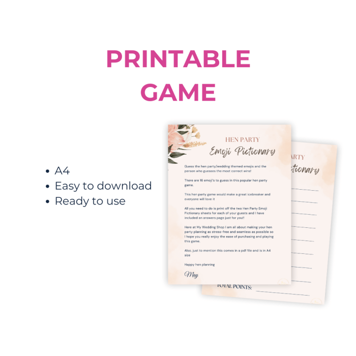 Hen Do Game | Printable Game