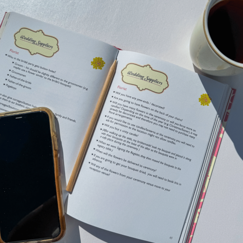 Wedding Planner Book for Bride-to-Be Wedding planner notebook with floral design and chapters My Wedding Planner - Flexi Bound | Bridal Planning Book | Wedding Coordinator Book