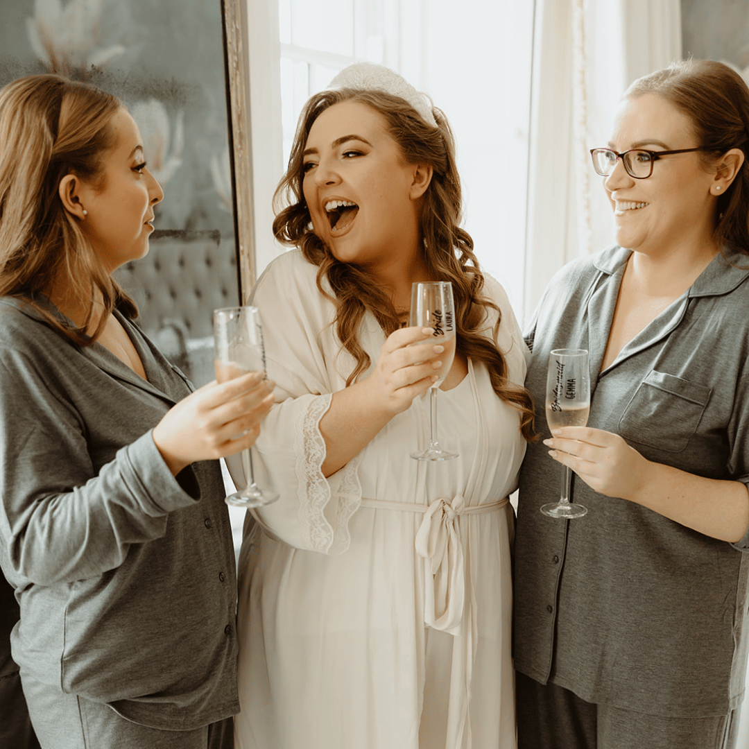 Personalised Bridal Party Flutes