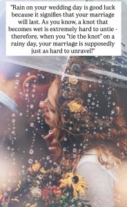 Wedding Day Rain Checklist Wedding Blog Good Luck