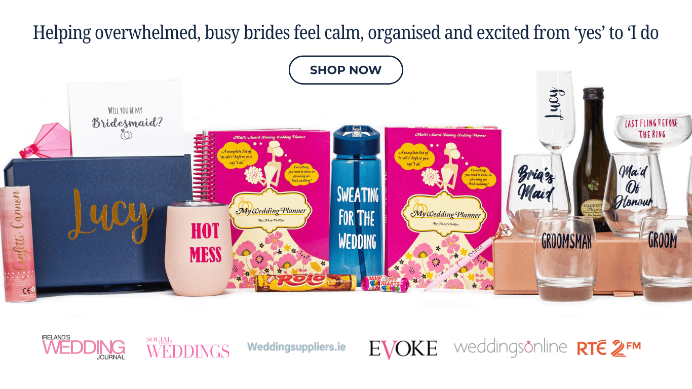 Home page banner helping overwhelmed, busy brides feel calm, organised and excited