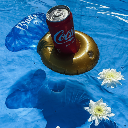 Custom bridal party drinks holder for destination wedding poolside celebrations