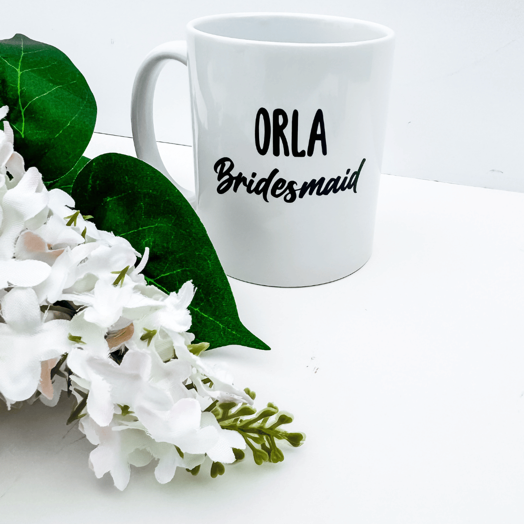Personalised Bridesmaid Mug | bridesmaid proposal or thank you gift.