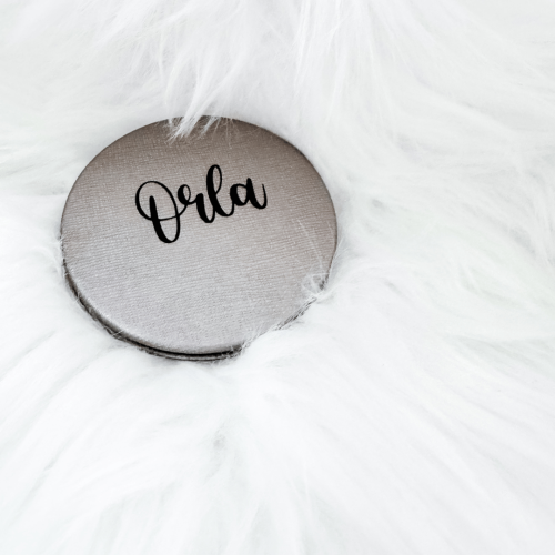 Personalised bridal party compact mirror gift with name