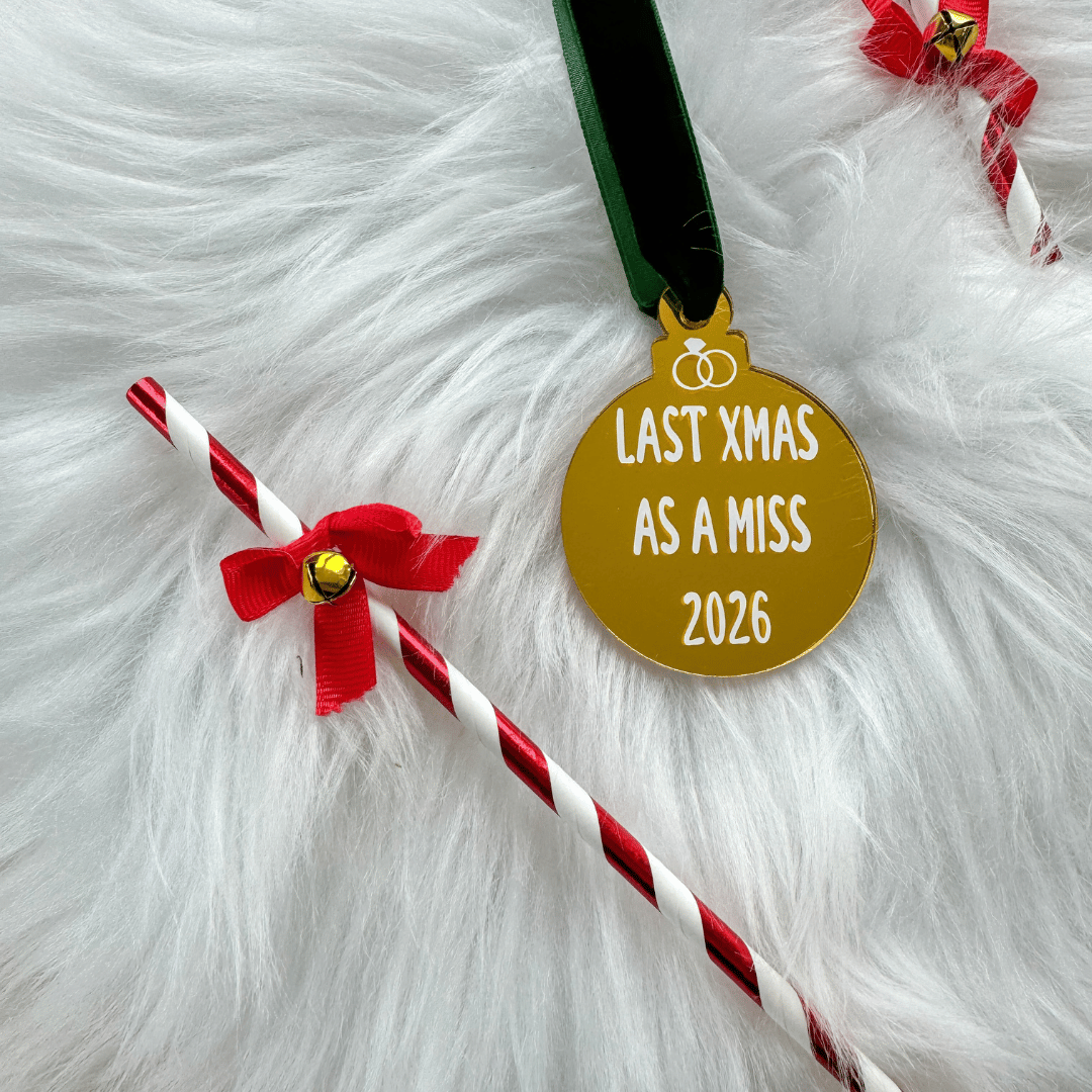 Last Christmas As A Miss 2026 Christmas ornament for bride-to-be